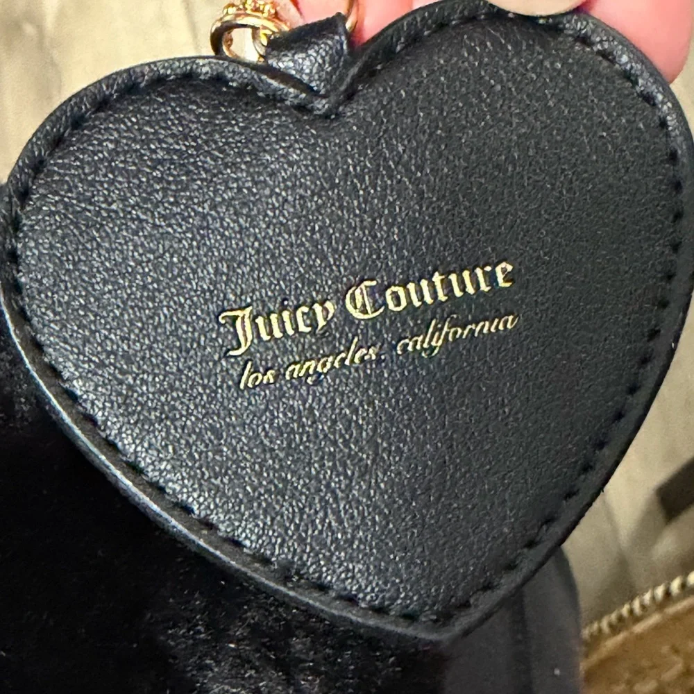 Juicy Couture black fuzzy bag. Comes with the heart and crown charm. - Picture 6 of 6